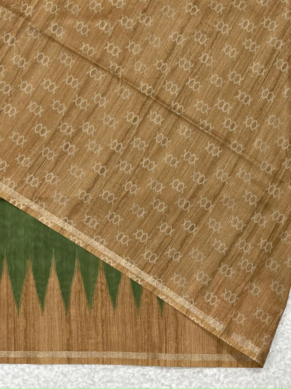 Green Kalamkari Leriya Print Saree