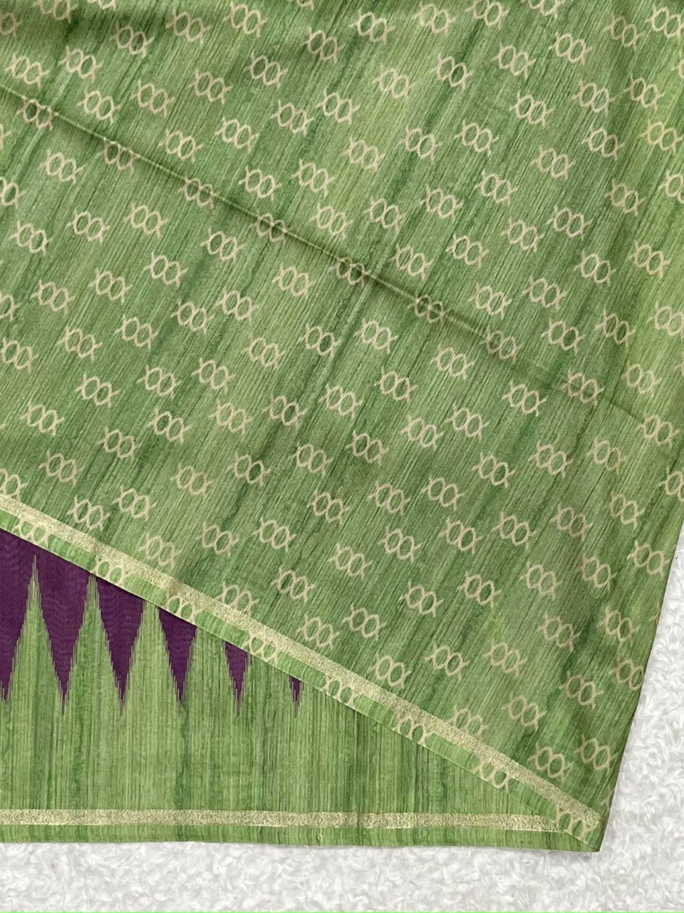 Purple Kalamkari Leriya Print Saree